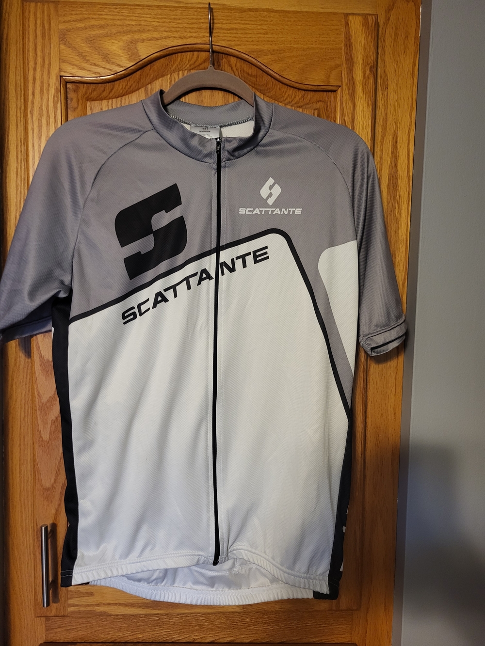 Men's Gray and White Cycling Jersey
